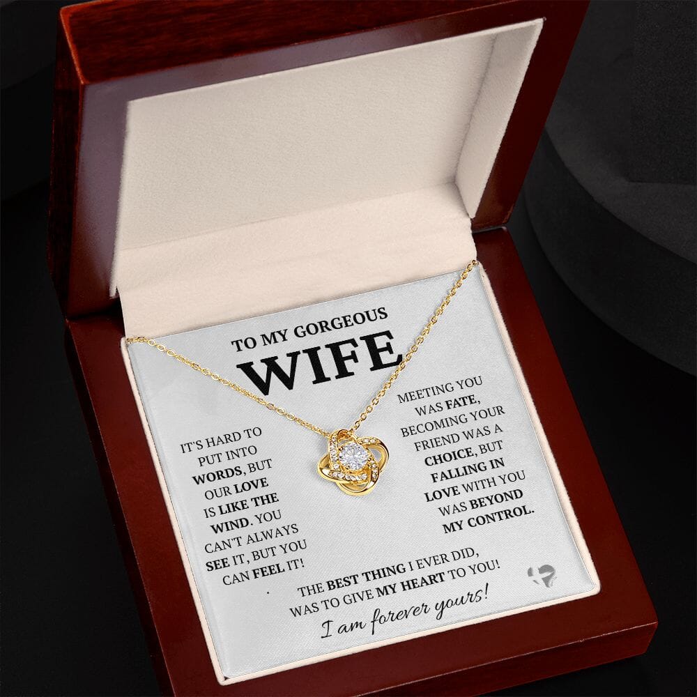 Wife - Love Like The Wind - Love Knot HGF#228LK-P2V4 Jewelry 18K Yellow Gold Finish Luxury Box