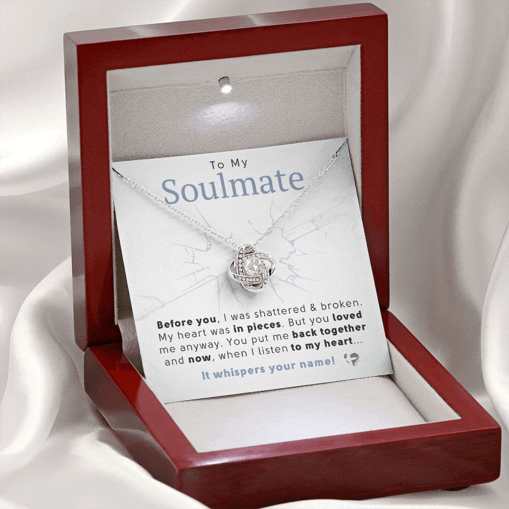 Soulmate - My Heart Whispers Your Name - Love Knot Necklace HGF#222LK Jewelry