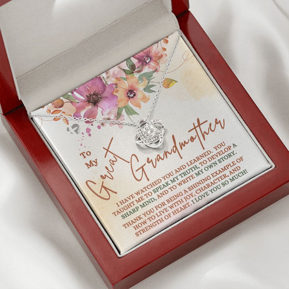 Great Grandmother Gift -I Learned From You - Love Knot HGF#153LK Jewelry