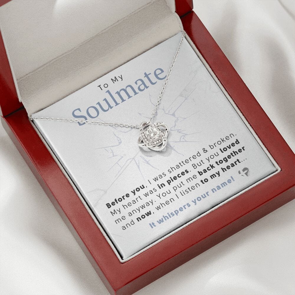 Soulmate - My Heart Whispers Your Name - Love Knot Necklace HGF#222LK Jewelry