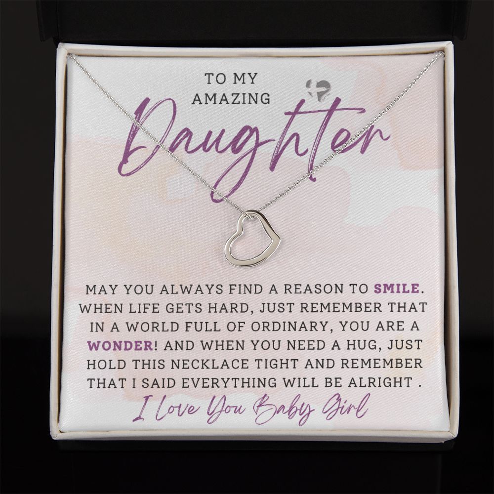Amazing Daughter - You're A Wonder - Delicate Heart HGF#196DH Jewelry