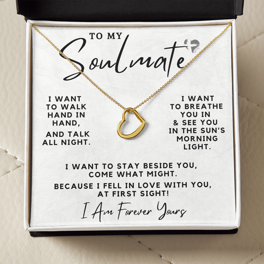 Soulmate - Hand In Hand - Delicate Heart HGF#109DH Jewelry 18k Yellow Gold Finish Standard Box