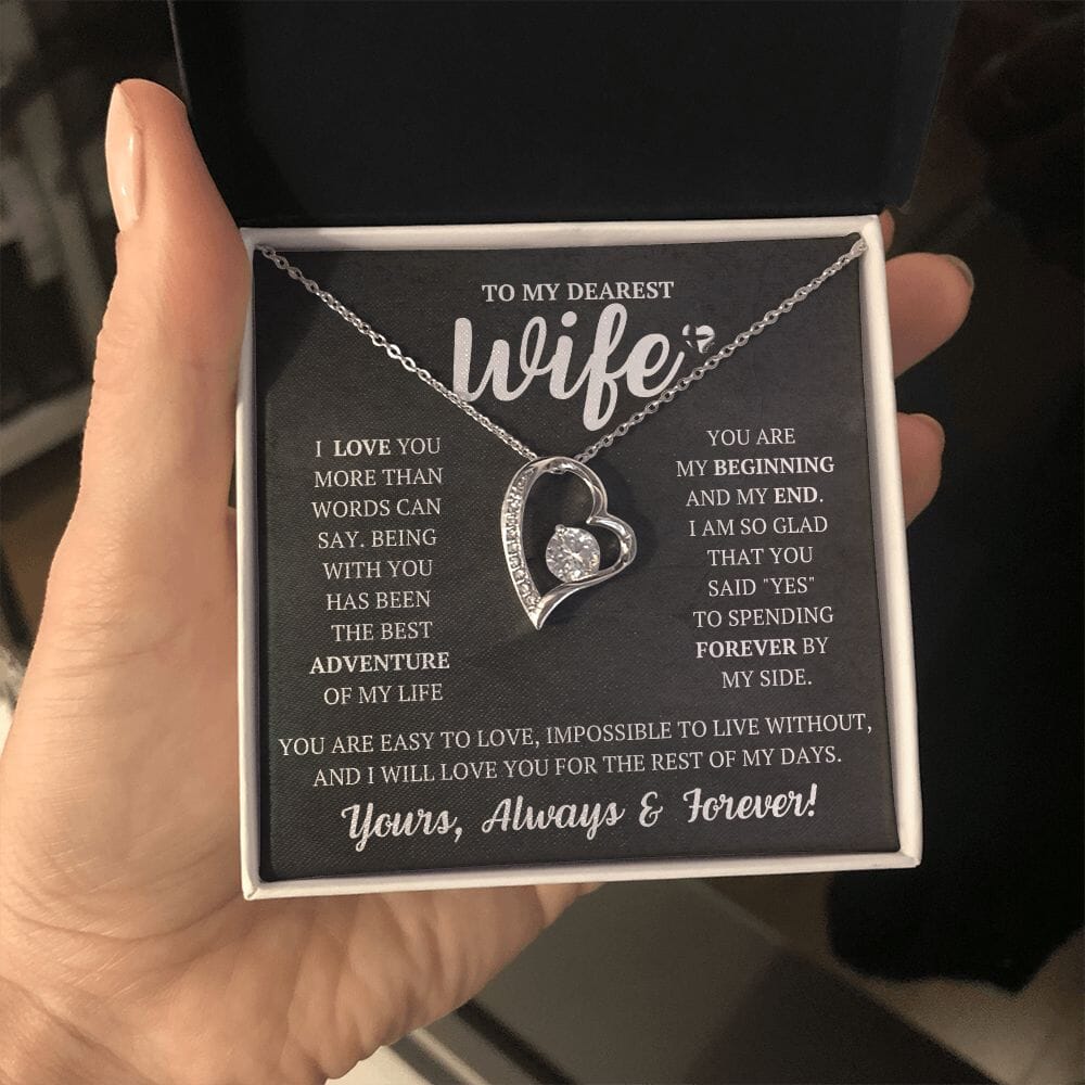 Dearest Wife - More Than Words - Forever Love Heart Necklace HGF#252FL Jewelry