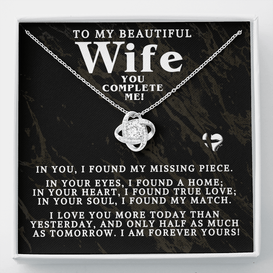 To My Wife - You Complete Me - HGF86LKBlk Jewelry Two Toned Box