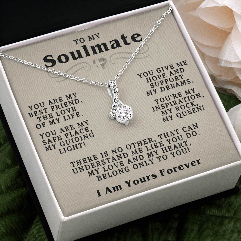 Soulmate - There Is No Other - Alluring Beauty Necklace HGF#127ABb1 Jewelry Two Toned Box