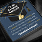 To Our Amazing Graduate Necklace - Choose # of Hearts Jewelry 18K Yellow Gold Finish - 2 Hearts