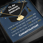 To Our Amazing Graduate Necklace - Choose # of Hearts Jewelry 18K Yellow Gold Finish - 3 Hearts