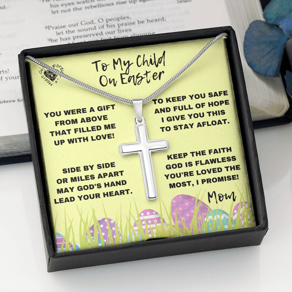 Silver Cross Pendant For Easter Custom