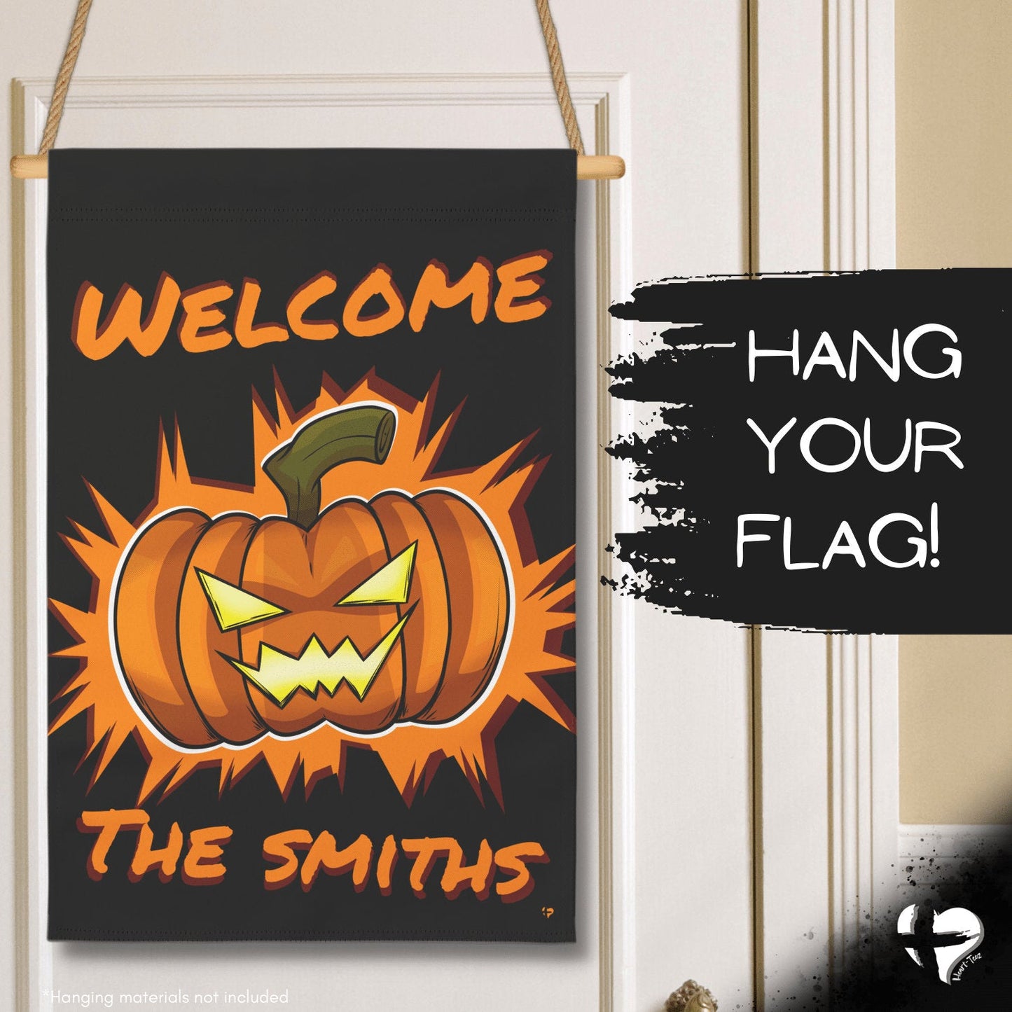 Garden Flag - Happy Halloween Pumpkin Garden & Stepping Stones