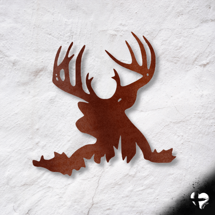 Deer Antler Hunter Sign Stag Art Custom Copper 12"