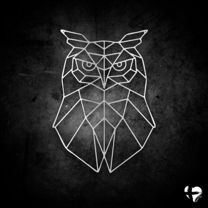 Geometric Owl Gifts Custom Silver 12"