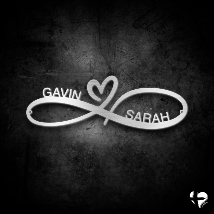 Infinity Love Customizable Sign Custom Silver 12"