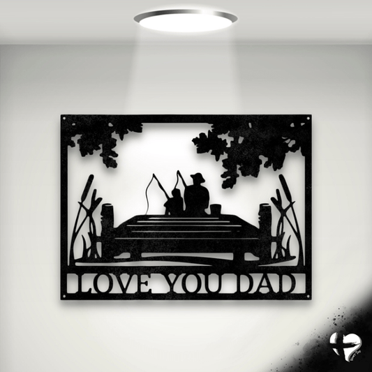 Fishing Memories Sign Wall Art Black 12"