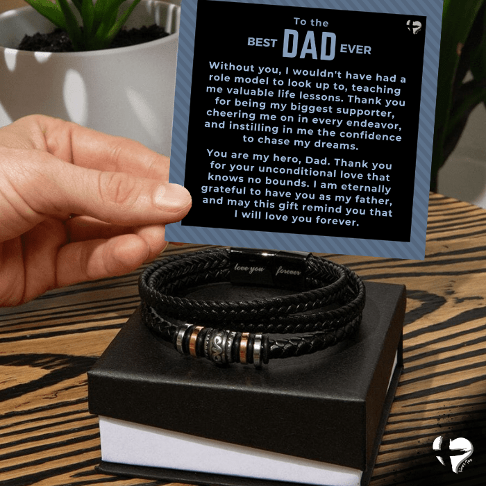 Dad - My Hero - Man Bracelet HGF#302MFB Jewelry Standard Box 