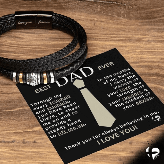 Dad - Your Belief In Me - Man Bracelet HGF#308MFB Jewelry Standard Gift Box 