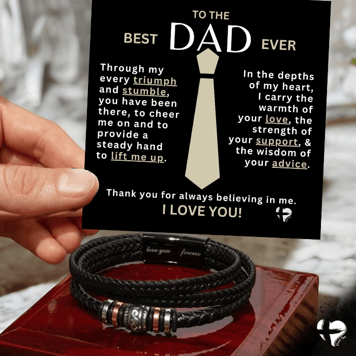 Dad - Your Belief In Me - Man Bracelet HGF#308MFB Jewelry Luxury Box w/LED 