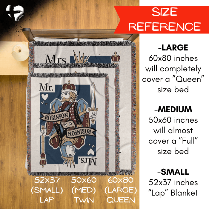 King and Queen of Hearts - Woven Blanket - THG#321WB blanket 