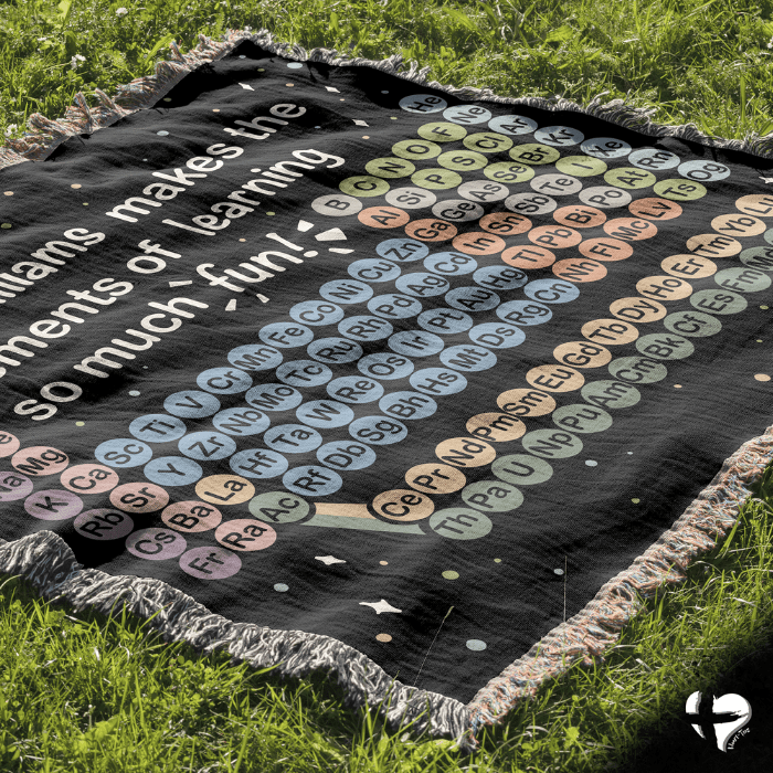 Periodic Table Art - Classroom Tapestry Blanket- THG#349WB blanket 52x37 inch Graphics 