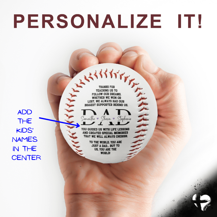 Dad - You Are The World To Us - Personalized Baseball HGF#298BB Sports 