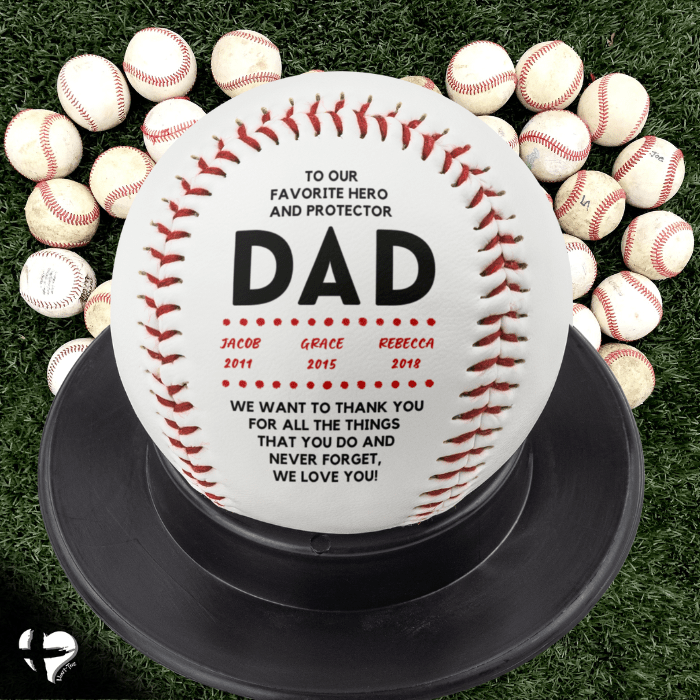 Dad Gift From Kids - Custom Baseball - HGF#296BB Sports 