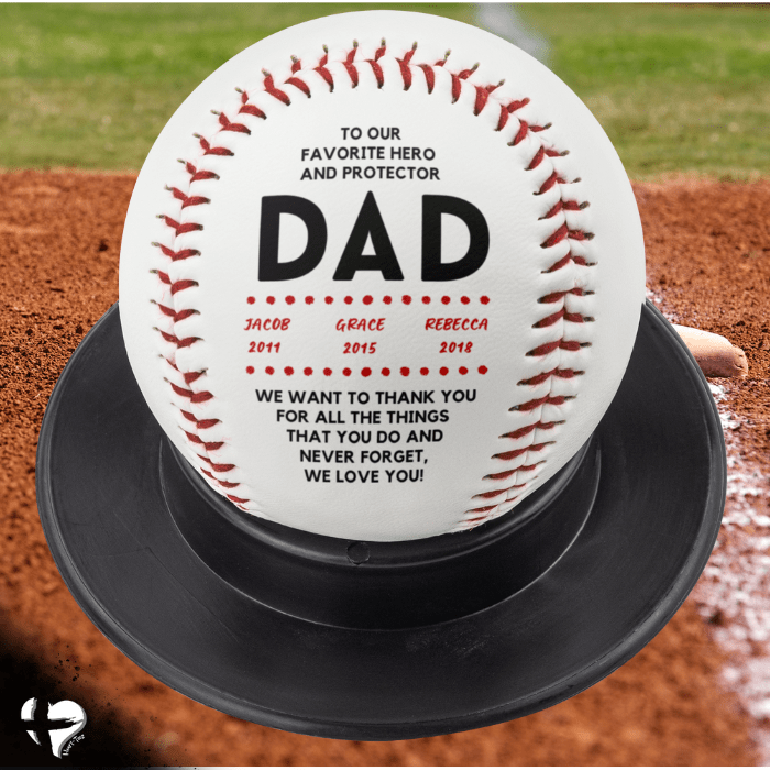 Dad Gift From Kids - Custom Baseball - HGF#296BB Sports Red 