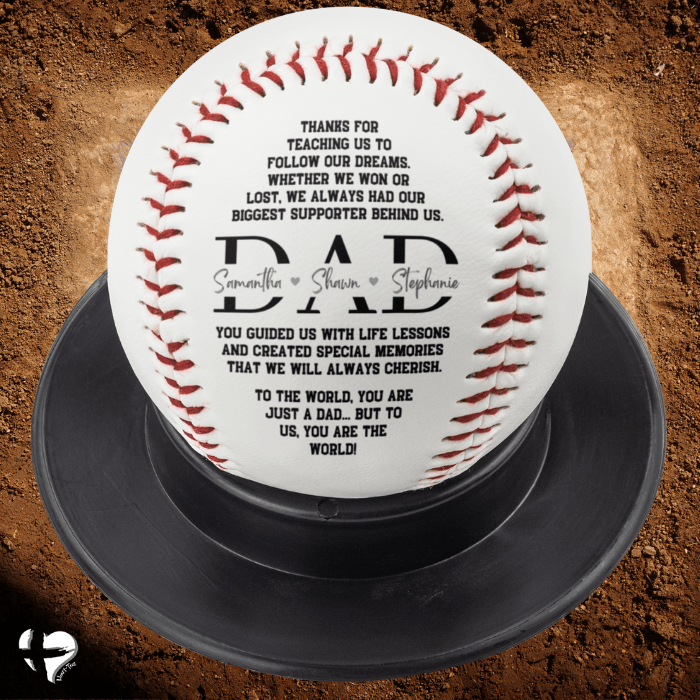 Dad - You Are The World To Us - Personalized Baseball HGF#298BB Sports Red 
