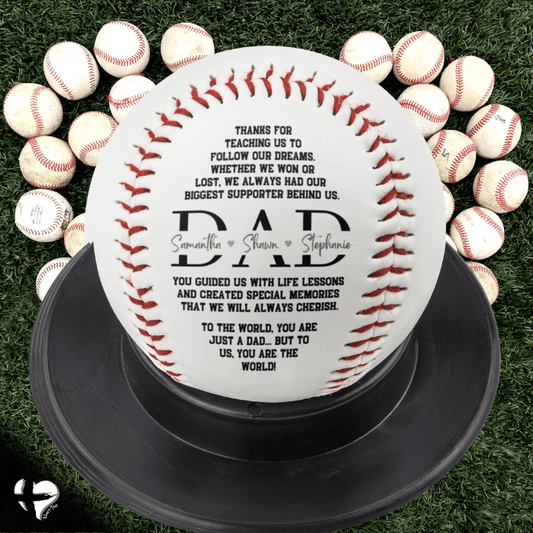 Dad - You Are The World To Us - Personalized Baseball HGF#298BB Sports 