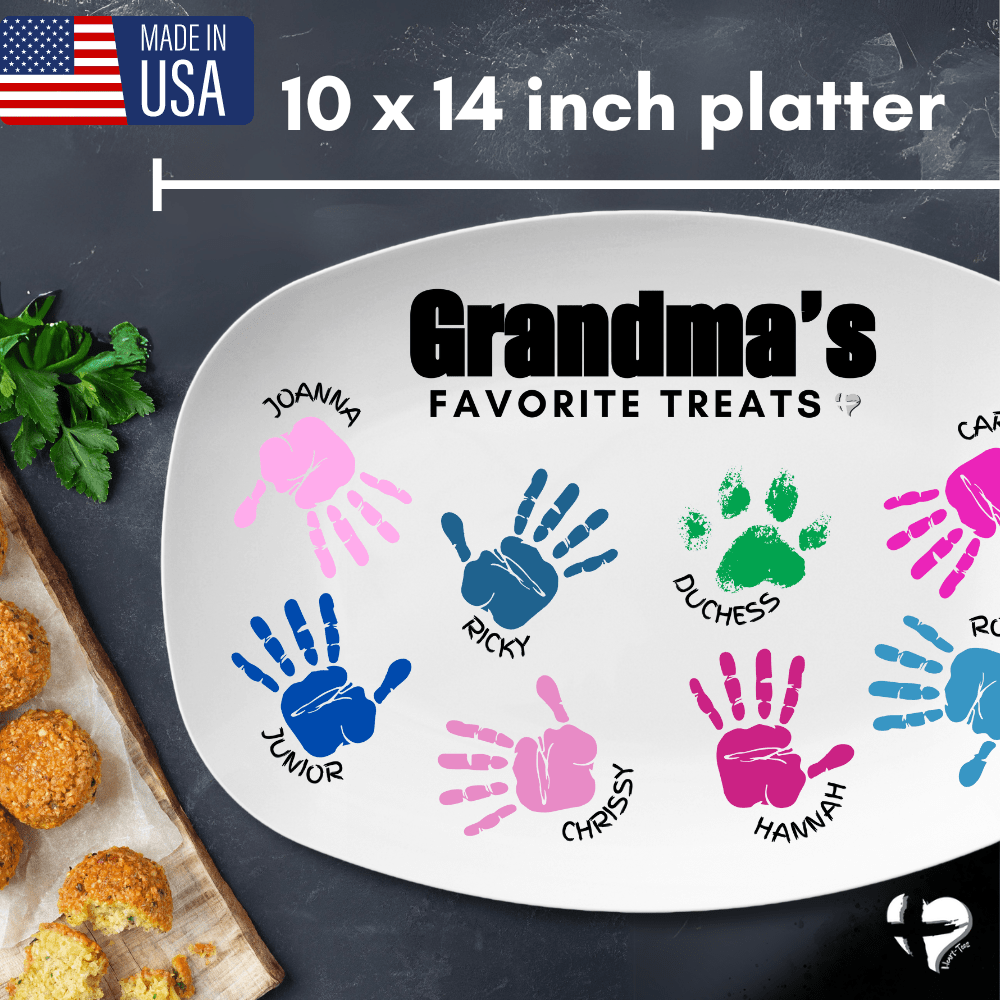 Grandmother Plate with Handprint Art THG#401DP Kitchenware 