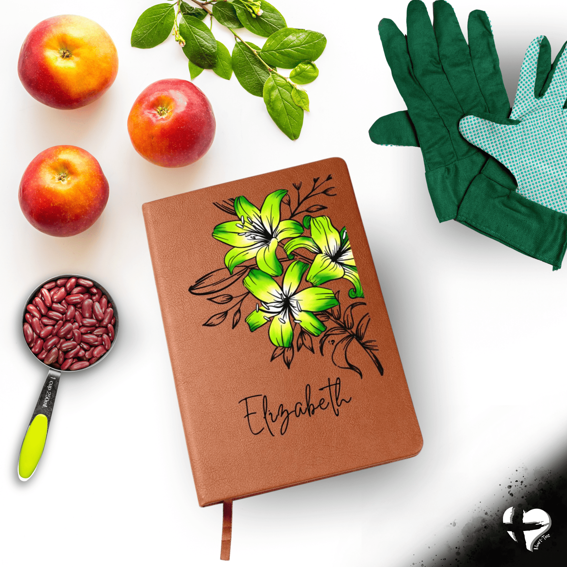 Daylily Dreams - Personalized Leather Journal HGF#316LJ Journal Green 