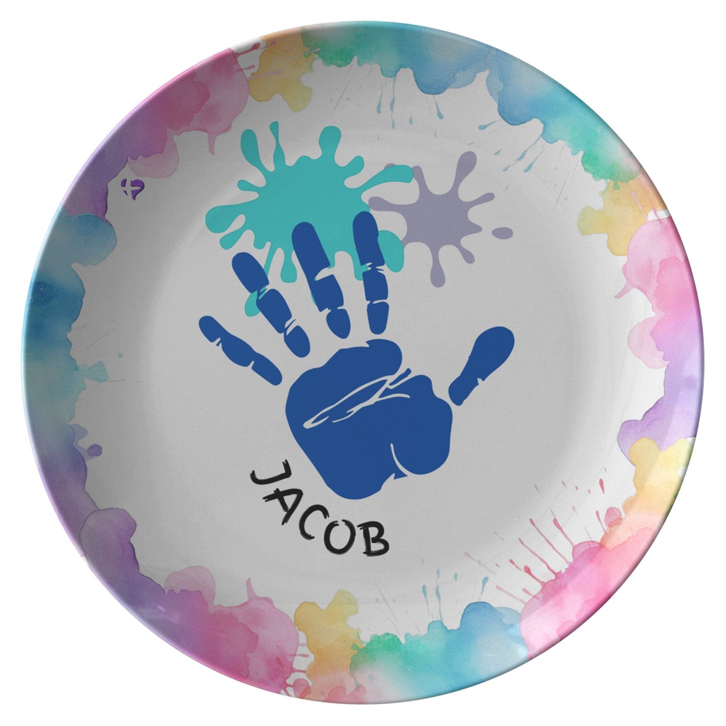 HGF#200DP Kids Matching Handprint Art Creations Plate Kitchenware 