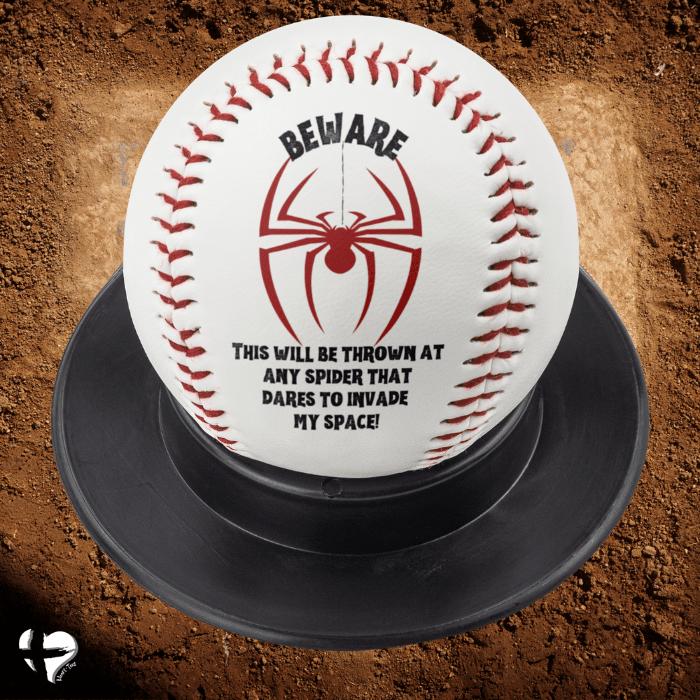Beware of Spiders - Custom Baseball HGF#319BB Sports Red Not Personalized 