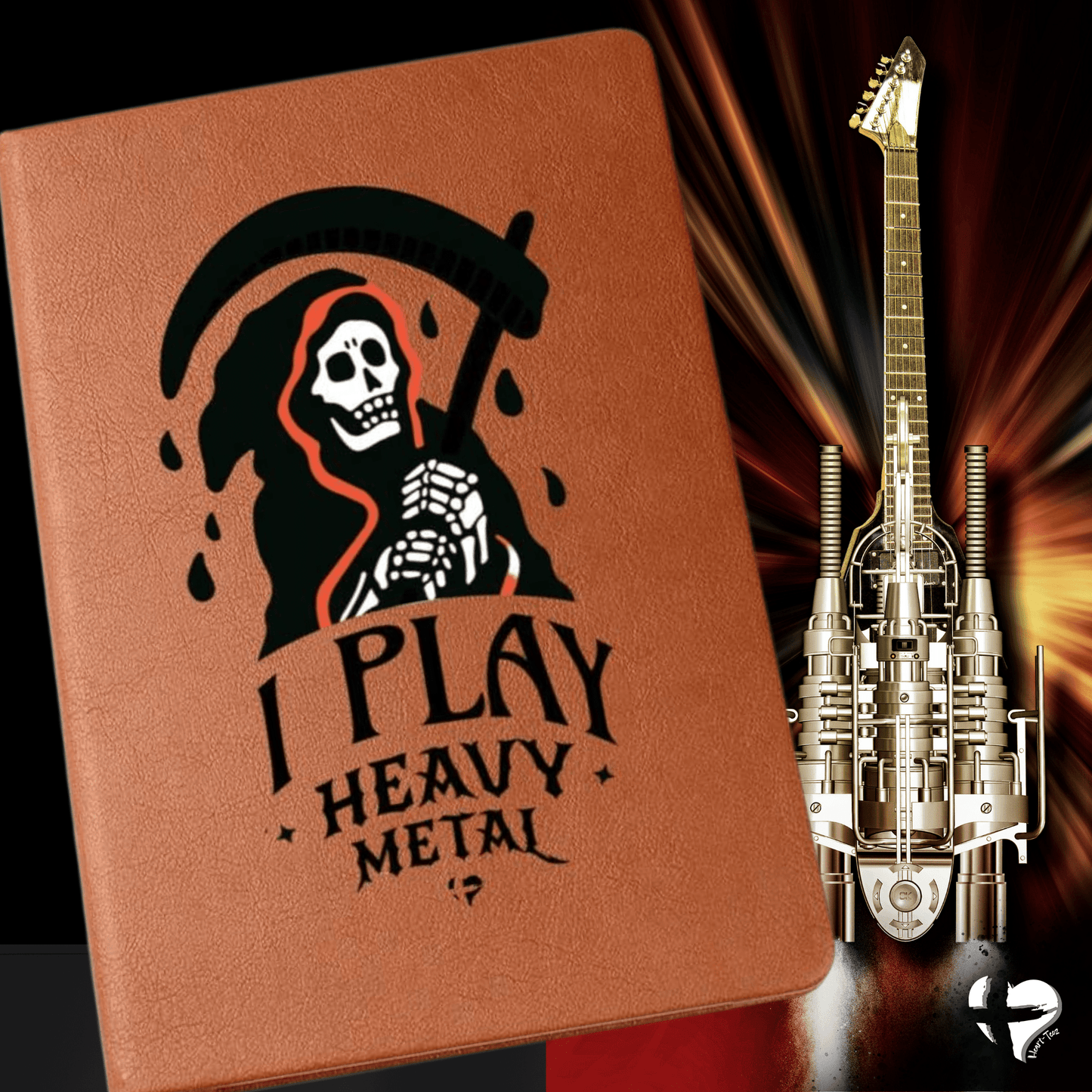 Reaper - I Play Heavy Metal - Leather Journal HGF#321LJ Jewelry 