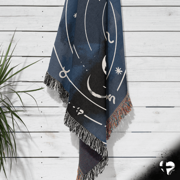 Moon Phases - Woven Blanket - THG#318WB 