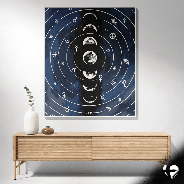 Moon Phases - Woven Blanket - THG#318WB 