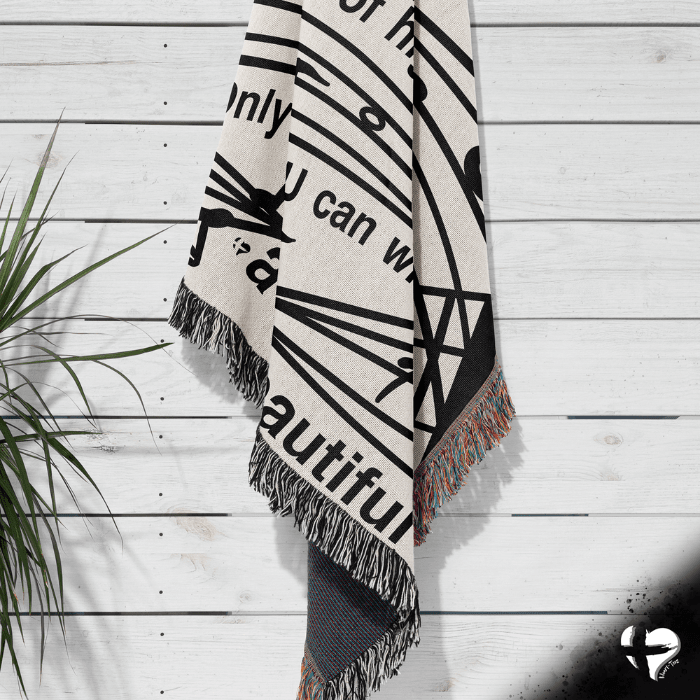 Life Is Like Music - Woven Blanket - THG#358WB blanket 