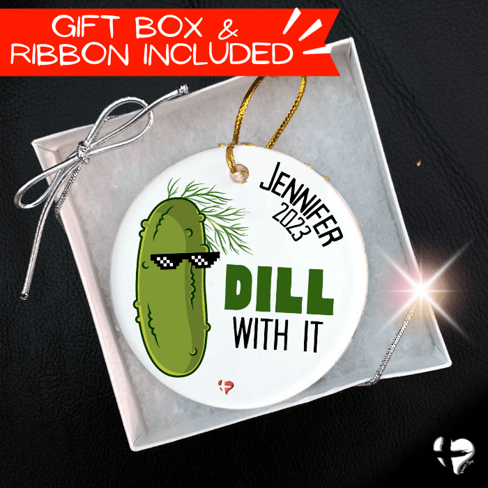 Dill With It - Pickle Ornament - THG#341CO Ornaments and Accents 