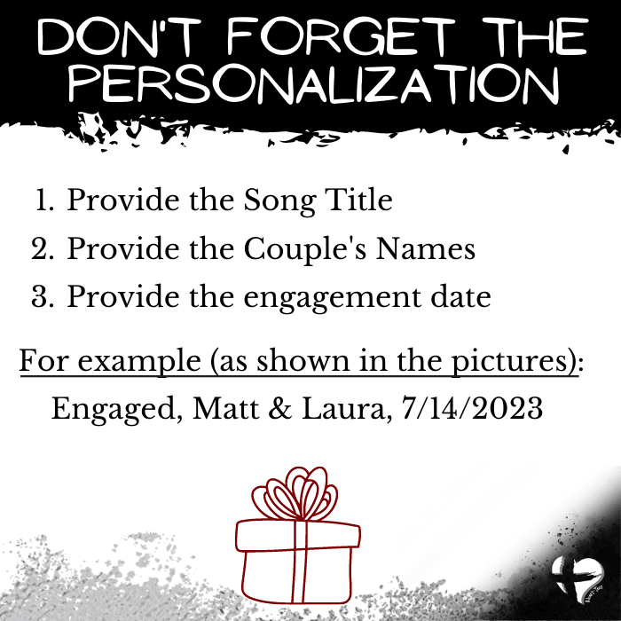 We're Engaged Song Plaque HGF#347AP Jewelry 