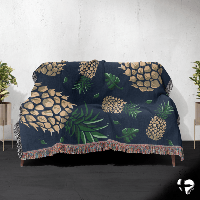 Pineapple Plant - Woven Blanket - THG#319WB 50x60 inch Graphics 