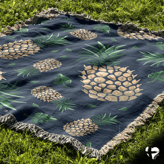 Pineapple Plant - Woven Blanket - THG#319WB 