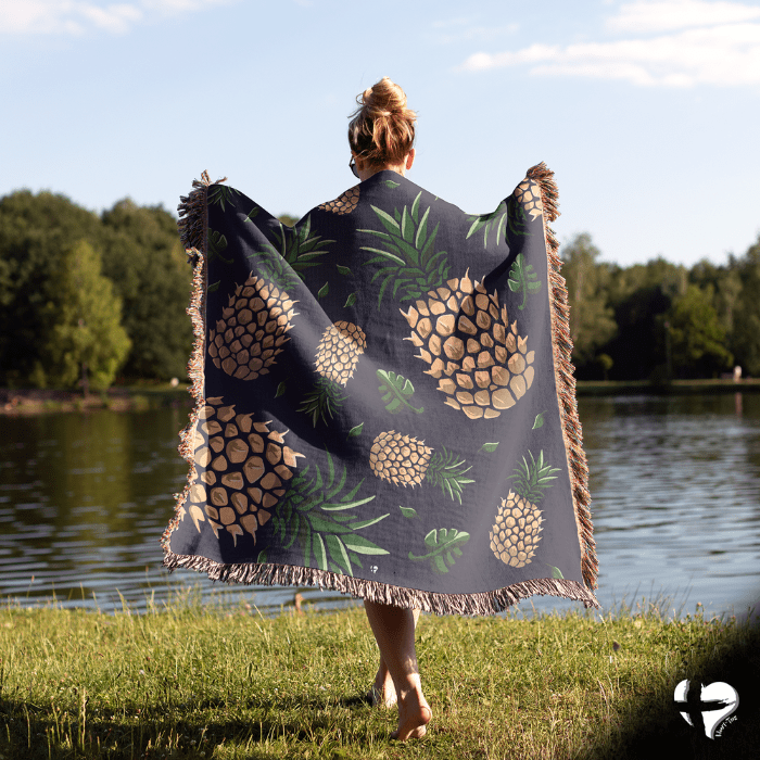 Pineapple Plant - Woven Blanket - THG#319WB 60x80 inch Graphics 