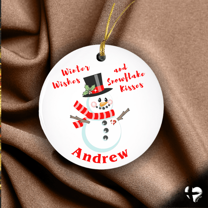 Snowman Name Ornament - Snowflake Kisses THG#346CO Ornaments and Accents 