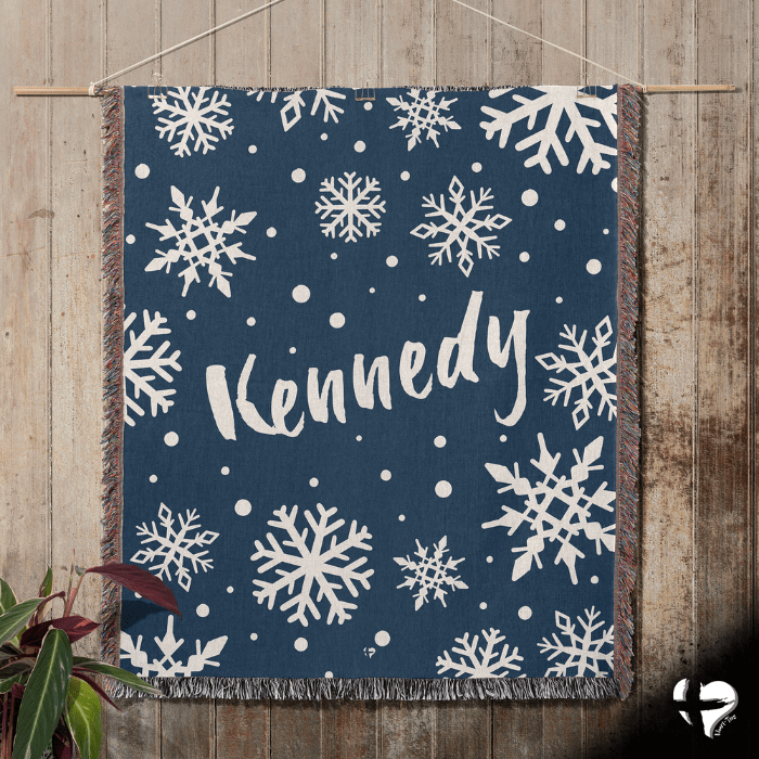 Snowflake Custom Name Blanket - THG#375WB blanket 