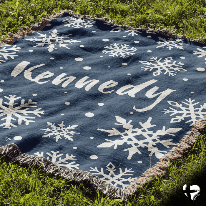 Snowflake Custom Name Blanket - THG#375WB blanket 52x37 inch Graphics 
