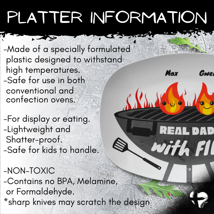 Funny Grilling Gifts For Dad - BBQ Platter - THG#359DP Kitchenware 