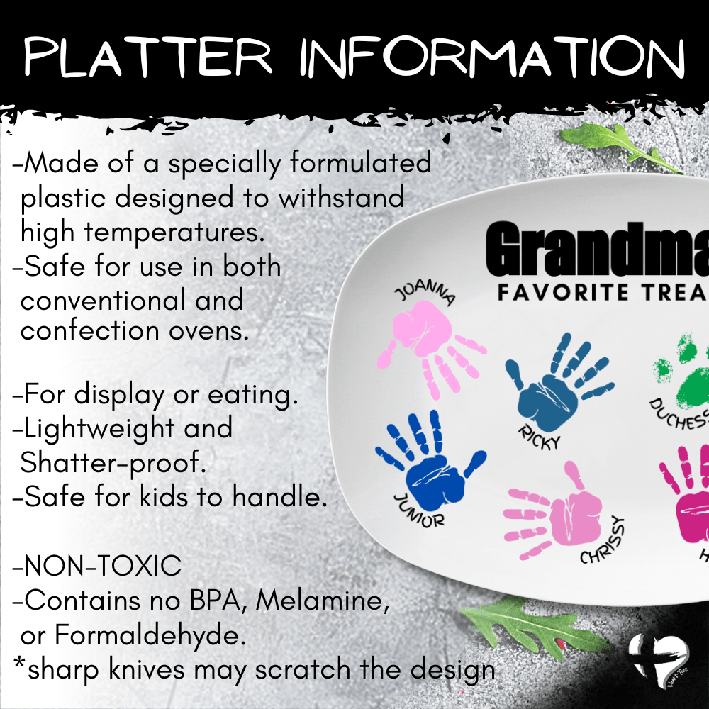 Grandmother Plate with Handprint Art THG#401DP Kitchenware 