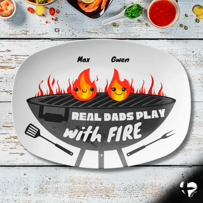Funny Grilling Gifts For Dad - BBQ Platter - THG#359DP Kitchenware 