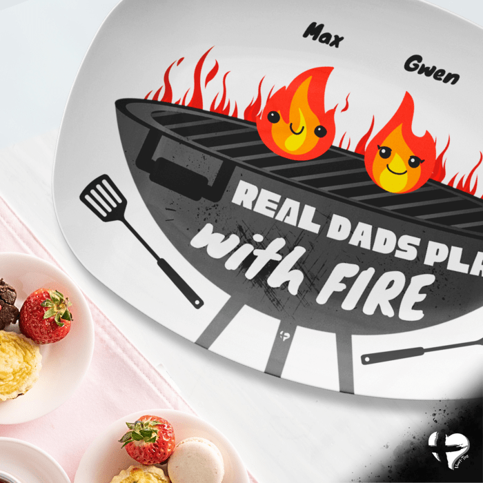 Funny Grilling Gifts For Dad - BBQ Platter - THG#359DP Kitchenware 