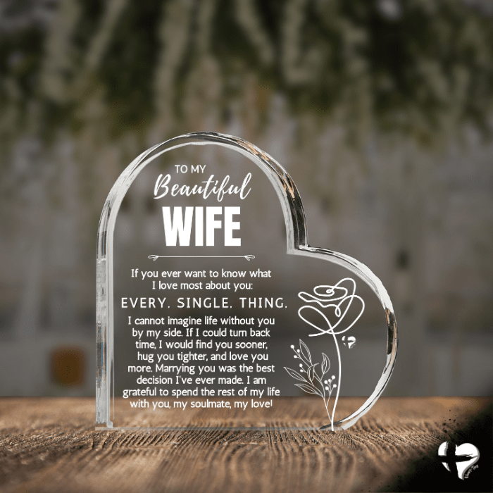Wife What I Love About You - Acrylic Heart Plaque - HGF#379AH Jewelry 