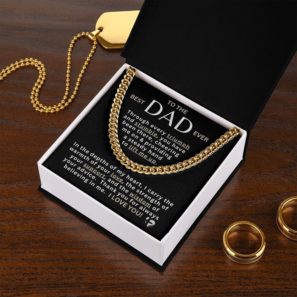 Dad - A Steady Hand - Cuban Chain Necklace HGF#307CC2 Jewelry 