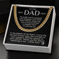 Dad - A Steady Hand - Cuban Chain Necklace HGF#307CC2 Jewelry 14K Gold Coated Standard Box 
